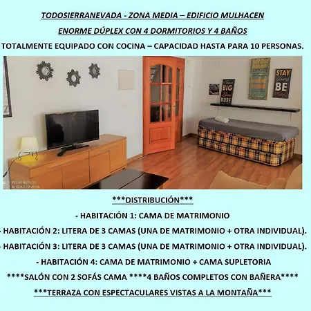 アパート Todosierranevada - Duplex 4 - Vistas Espectaculares A La Montana *